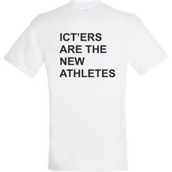 T-shirt ICTERS ARE THE NEW ATHLETES| T-shirt heren grappig | grappige cadeaus voor mannen | Wit | maat 5XL